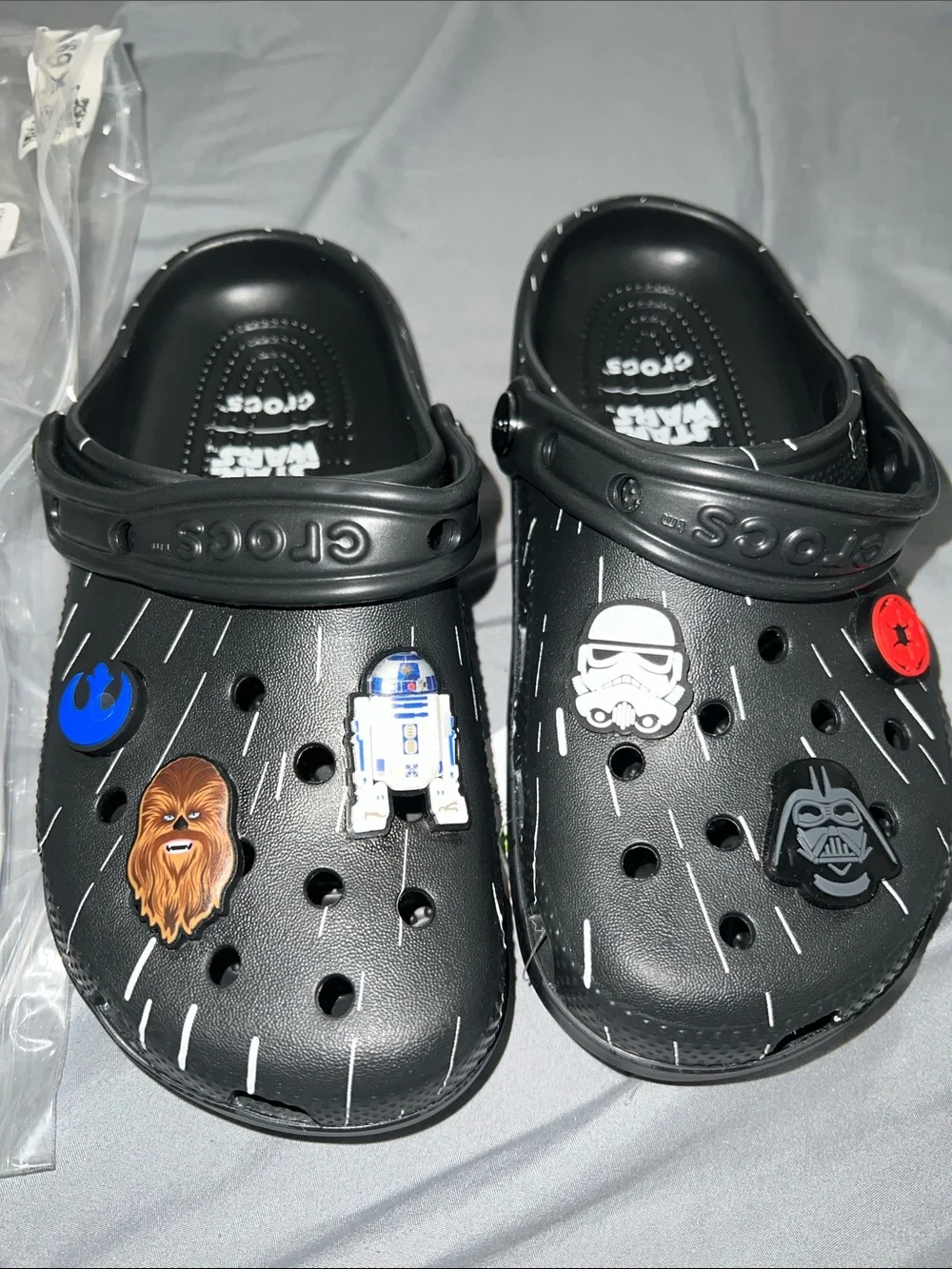 CROCS Kids Black Star Wars Clog with Character Jibbitz